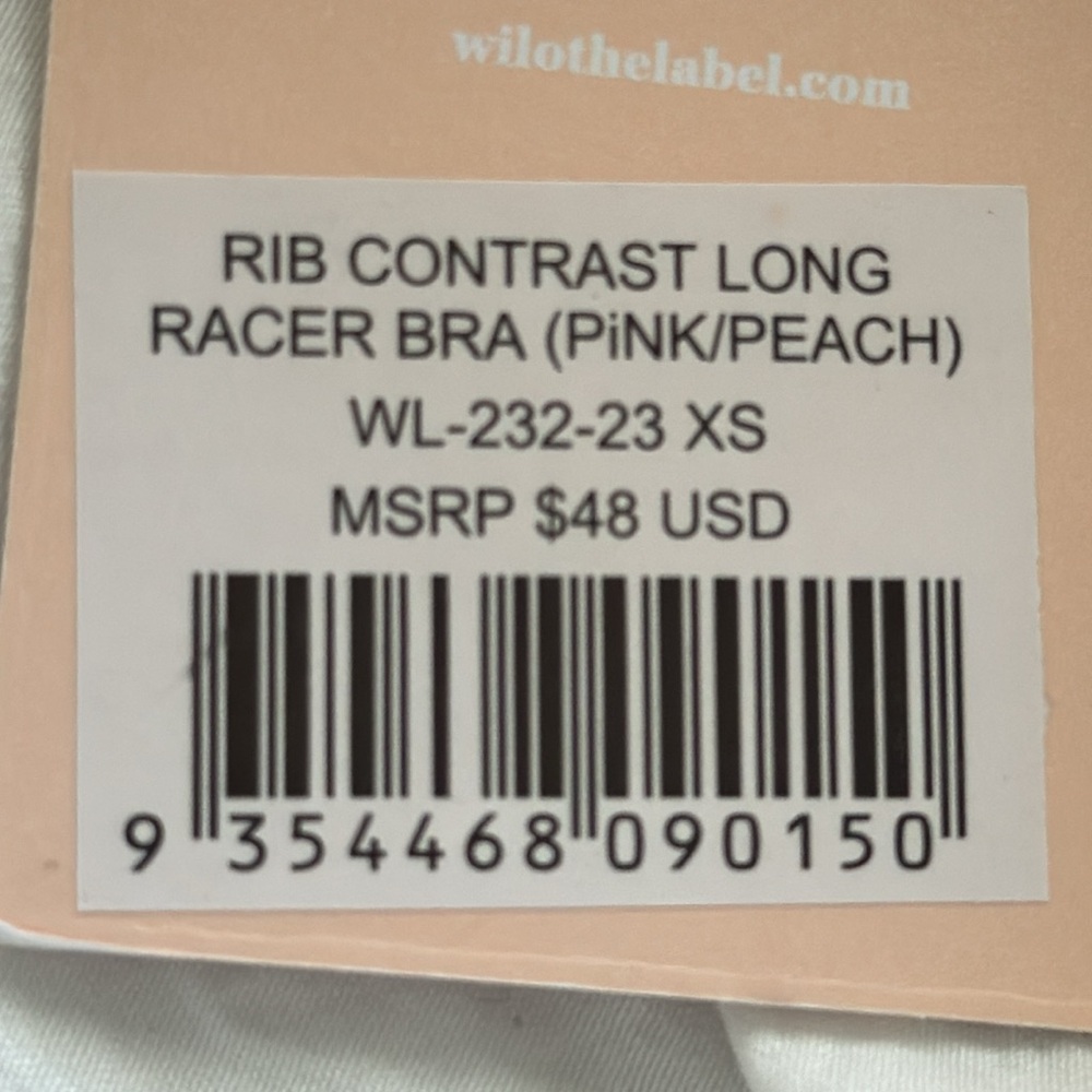 Wilo Rib Contrast Long Racer Bra - Picture 5 of 5